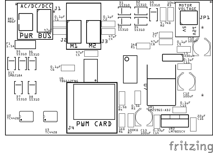 DC_Motor_Driver Breakout Board PCB