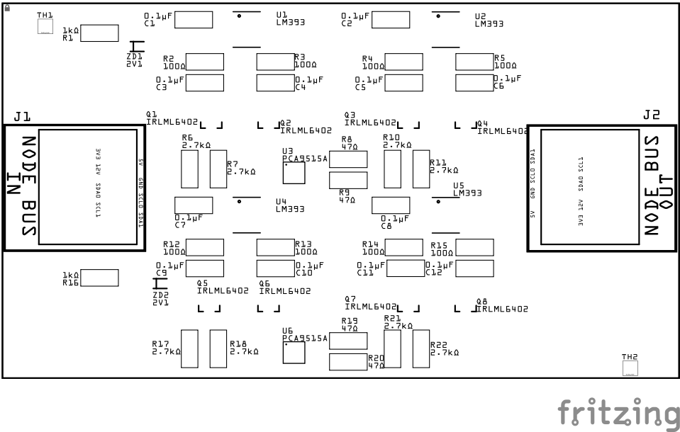 Node Bus Repeater PCB